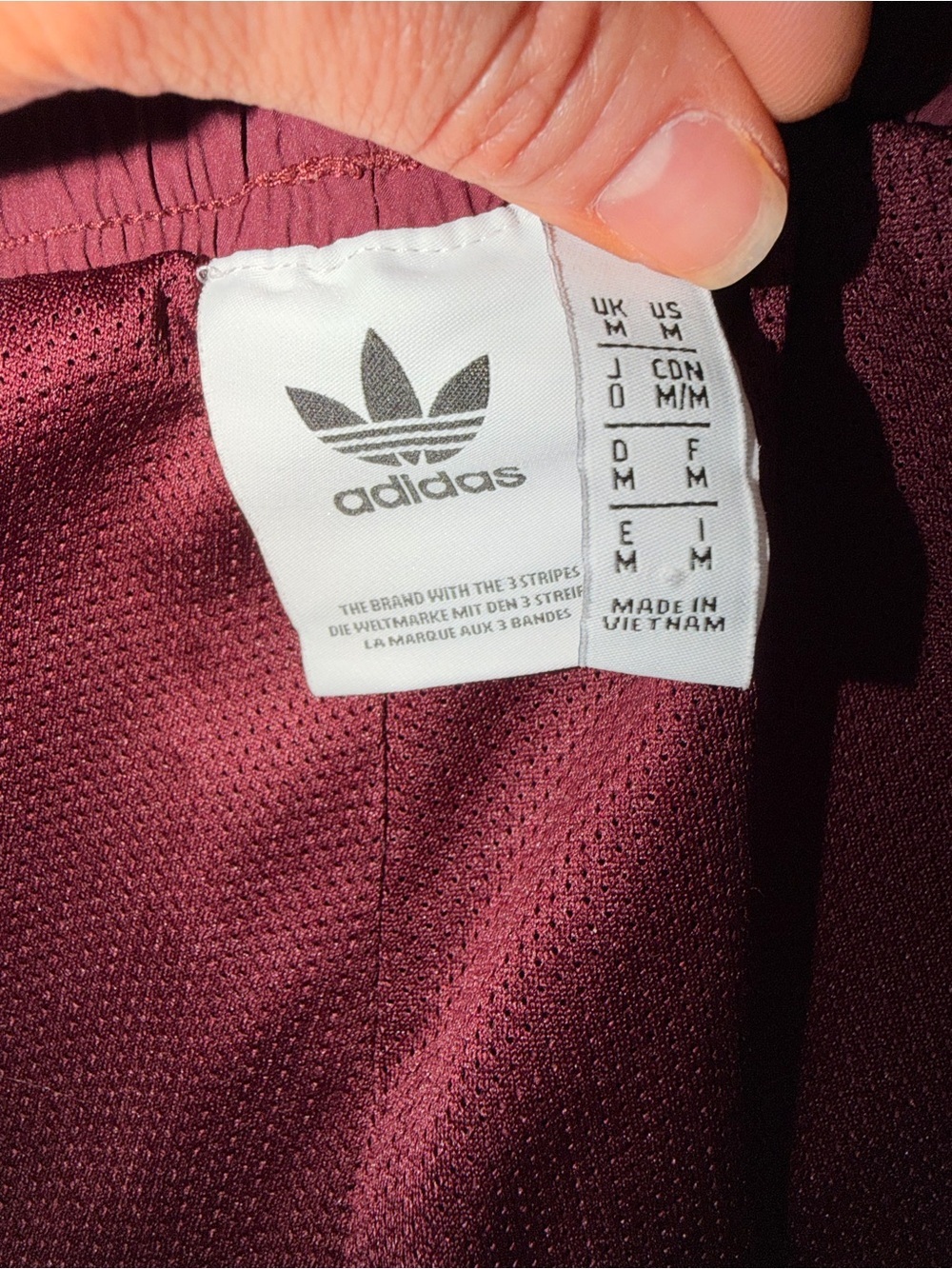 adidas Originals Burgundy Trefoil Track Jogger Pants Medium - Picture 11 of 12